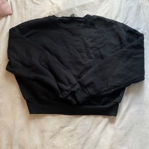 black cropped sweater